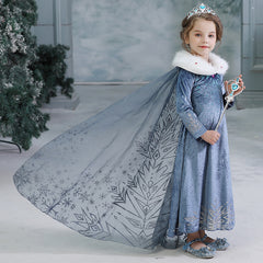New Frozen Toddler Kids Elsa Princess Girls Costume Dresses Cosplay Cloak Crown Wand Party Holiday