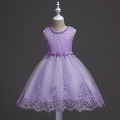 New Girl Dresses Toddler Kids Princess Formal Party Graduation Bridesmaid Dresses