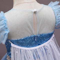 Frozen 2 toddler Princess Costume Trailing Elsa Dress for Girls
