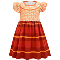 New Encanto Inspired Cosplay Flutter Sleeve Girl Costume Dresses