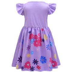 New Encanto Inspired Cosplay Flutter Sleeve Girl Costume Dresses