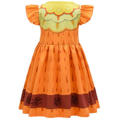 New Encanto Inspired Cosplay Flutter Sleeve Girl Costume Dresses