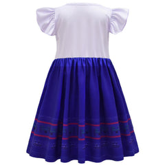 New Encanto Inspired Cosplay Flutter Sleeve Girl Costume Dresses