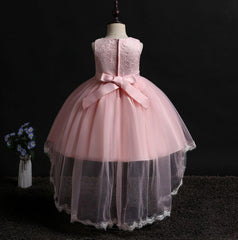Flower Girl Dresses Toddler Kids Princess Wedding Formal Tulle Holiday Party Trailing Dresses