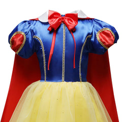 New Girls Snow White Costume Dresses Princess Long Fancy Halloween Party Cosplay