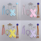 Frozen 2 Princess Dress up Elsa Tiara Crown Wand Wig Gloves Necklace Earrings Ring 9-Pieces Set