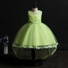 Flower Girl Dresses Toddler Kids Princess Wedding Formal Tulle Holiday Party Trailing Dresses