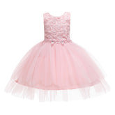 Flower Girl Dresses Toddler Kids Pearl Tutu Princess Wedding Bridesmaid Formal Graduation