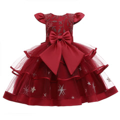 Flower Girl Dresses Ruffle Toddler Kids Knee Length Princess Wedding Formal Holiday Birthday Party