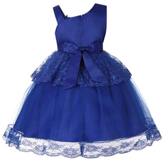 Flower Girl Dresses Lace Cute Princess Kids Formal Wedding Birthday Holiday Party