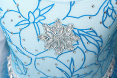 Frozen Elsa Princess Girls Costume Dresses With Tailing Cape.