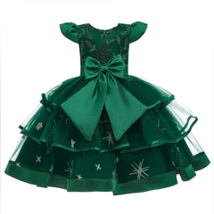 Flower Girl Dresses Ruffle Toddler Kids Knee Length Princess Wedding Formal Holiday Birthday Party