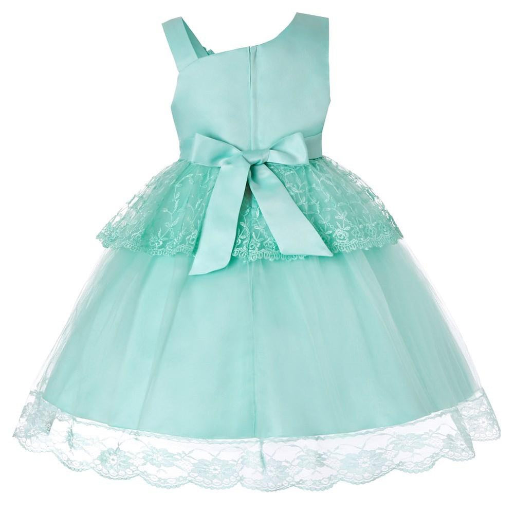 Flower Girl Dresses Lace Cute Princess Kids Formal Wedding Birthday Holiday Party