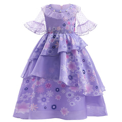 New Encanto Isabela Inspirated Cosplay Girl Costume Dresses