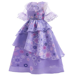 New Encanto Isabela Inspirated Cosplay Girl Costume Dresses