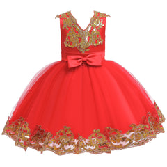 New Baby Little Toldder Kids Sequins Girl Dresses For Wedding Bridesmaid Princess Party Graduation