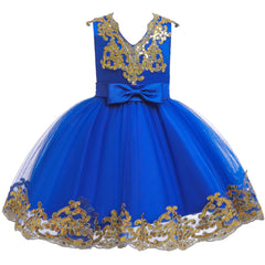 New Baby Little Toldder Kids Sequins Girl Dresses For Wedding Bridesmaid Princess Party Graduation