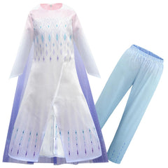 Frozen 2 Girl Elsa Dresses Princess Costume With Cape Pants Outfits