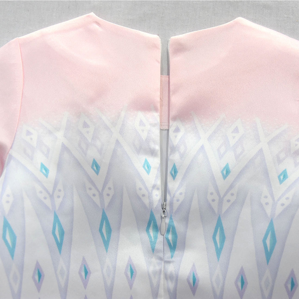 Frozen 2 Girls Elsa Princess Long Sleeve Cosplay Costume Dresses With Cape For Party Holidays