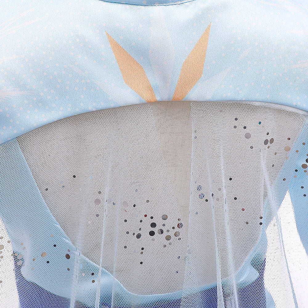 Frozen 2 Kids Girl Elsa Costume Coat Cloak Outfit For Party Holiday