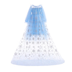 Frozen Princess Elsa Dress Girl Costume Dresses Cape For Cosplay Holiday