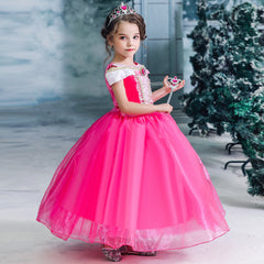 New Girl Costume Dresses Aurora Princess For Party Holiday Halloween Birthday