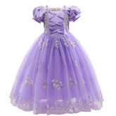 New Rapunzel Princess Girl Costume Dresses Flower Girls For Halloween Bithday Holdiay Party