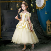 New Girl Costume Dresses Belle Lace Up Princess Cosplay Party Holiday Birthday Fancy