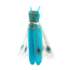 New Girls Costume Outfits Jasmine Princess Aladdin Lamp Cosplay Party Holiday Halloween Birthday