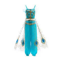New Girls Costume Outfits Jasmine Princess Aladdin Lamp Cosplay Party Holiday Halloween Birthday