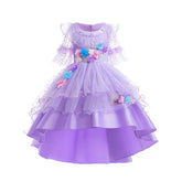 New Girl Costume Dresses Isabela Encanto Lace Up Princess Cosplay Party Holiday Birthday Fancy