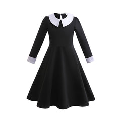 Wednesday Addams Kids Girl Cosplay Costume Outfit Dresses