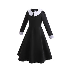 Wednesday Addams Kids Girl Cosplay Costume Outfit Dresses