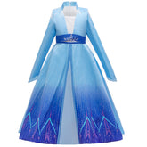 Frozen 2 Kids Girl Elsa Costume Coat Cloak Outfit For Party Holiday