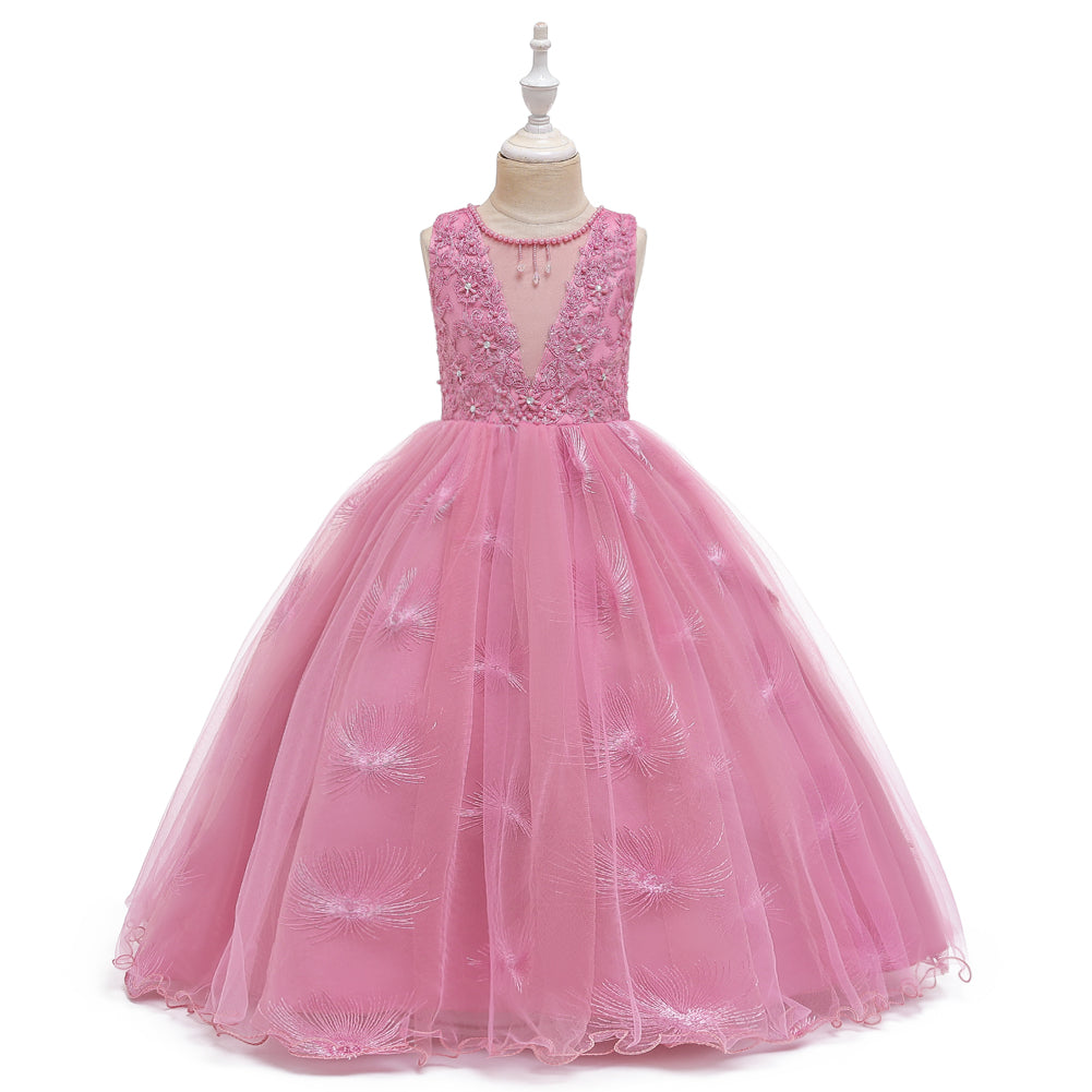 Girl Dresses Wedding Formal Ball Gown Birthday Holiday Party Bridesmaid Prom