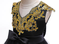 New Baby Little Toldder Kids Sequins Girl Dresses For Wedding Bridesmaid Princess Party Graduation