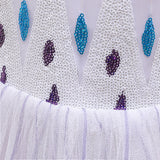 Frozen 2 Girls Elsa Princess Knee Length Tulle Cosplay Costume Dresses with Cape For Party Holidays