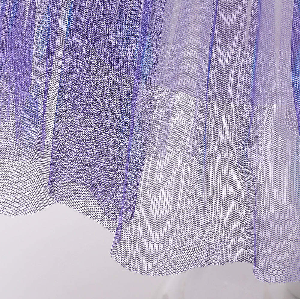 Frozen 2 Girls Elsa Princess Knee Length Tulle Cosplay Costume Dresses with Cape For Party Holidays