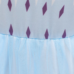 Frozen 2 Elsa Princess Long Sleeve Tulle Girl Costume Dresses with Cape