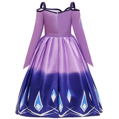 Frozen 2 Girls Elsa Princess Cosplay Costume Dresses For Party Holidays