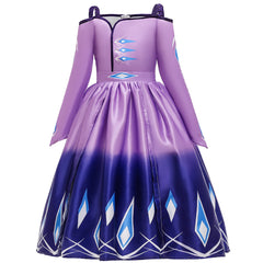 Frozen 2 Girls Elsa Princess Cosplay Costume Dresses For Party Holidays