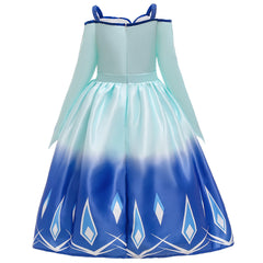Frozen 2 Girls Elsa Princess Cosplay Costume Dresses For Party Holidays