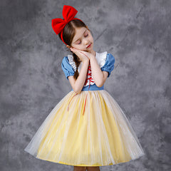 New Girl Costume Dresses Snow White Lace Up Princess Cosplay Party Holiday Birthday Wedding Fancy