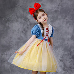 New Girl Costume Dresses Snow White Lace Up Princess Cosplay Party Holiday Birthday Wedding Fancy