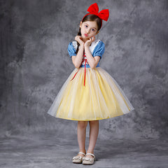 New Girl Costume Dresses Snow White Lace Up Princess Cosplay Party Holiday Birthday Wedding Fancy