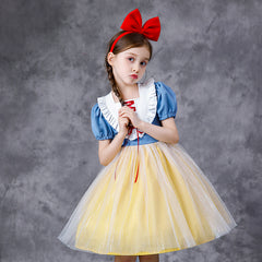 New Girl Costume Dresses Snow White Lace Up Princess Cosplay Party Holiday Birthday Wedding Fancy