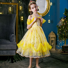 New Girl Costume Dresses Aurora Lace Up Princess Cosplay Party Holiday Birthday Fancy