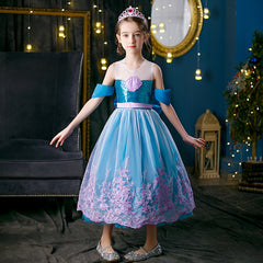 New Girl Costume Dresses Shell Princess Cosplay Party Holiday Fancy Ariel Mermaid Birthday