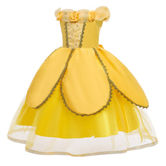 New Girl Costume Dresses Belle Princess Cosplay Lace Up Birthday Party Holiday Fancy