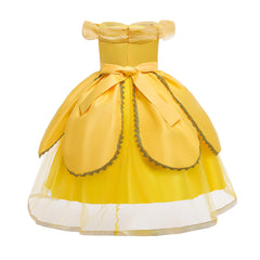 New Girl Costume Dresses Belle Princess Cosplay Lace Up Birthday Party Holiday Fancy